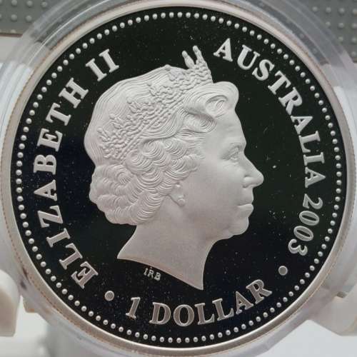 2003 AUSTRALIA QUEENS 50th ANNIVERSARY OF CORONATION 999 SILVER 1oz PROOF/0.925