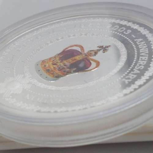 2003 AUSTRALIA QUEENS 50th ANNIVERSARY OF CORONATION 999 SILVER 1oz PROOF/0.925