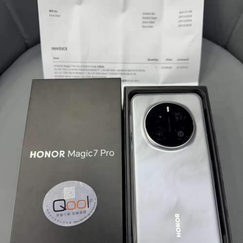 99%New 榮耀Honor Magic 7 Pro 5G 12+512GB 月影灰色 香港行貨 有單 保養到2025年1...