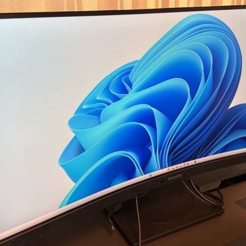 飛利浦34寸曲面100hz電腦螢幕type C帶鏡頭1500R