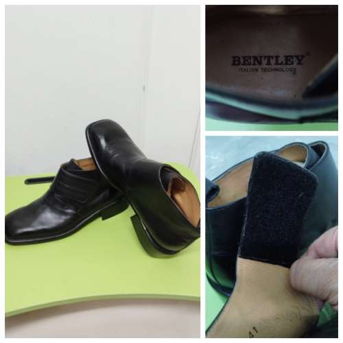 意大利Bentley魔術貼男裝皮鞋短靴Italy male leather magic sticker boot shoe ( s...
