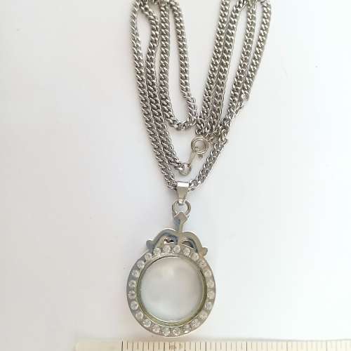 金屬相片盒 吊咀 16乘7mm 配上 24吋不銹鋼頸鏈,no D.24.7.25