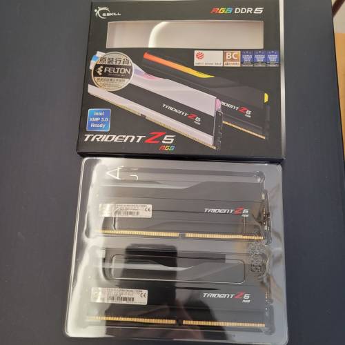 極新香港行貨G.SKILL 32GB Kit (2x16GB) Trident Z5 RGB Black  DDR5 6400MHz
