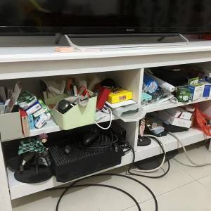 宜家BESTA白色電視几/儲物櫃