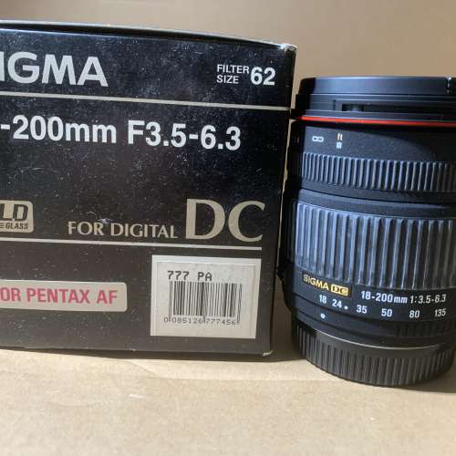 SIGMA AF 18-200 f/3.5-6.3 DC for Pentax