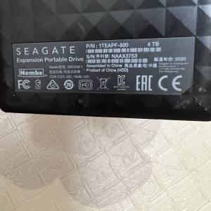 原裝SEAGATE移動4TB硬盤USB3.333