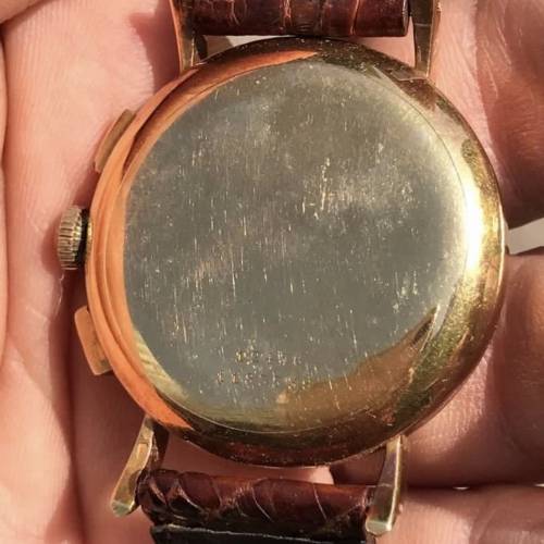 🥰🥰少有50年代宇宙18K實金(Universal Compax)三盤計時手錶