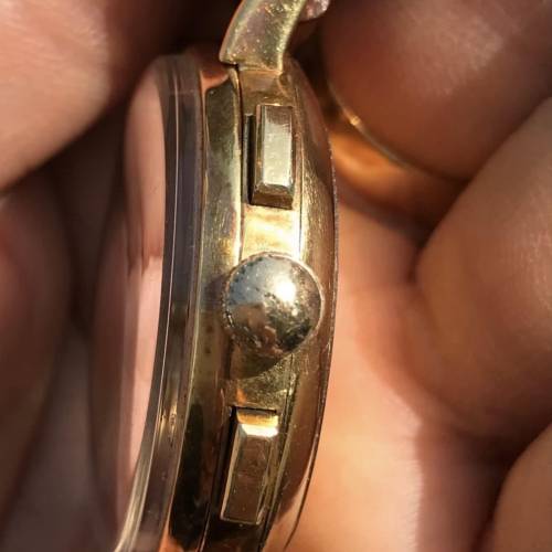 🥰🥰少有50年代宇宙18K實金(Universal Compax)三盤計時手錶