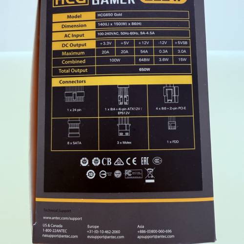 Antec HCG Gold 650W PSU
