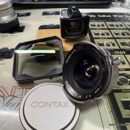 98-99% New Contax 16mm f/8 Hologon (M Mount) Lens set $9880. Only