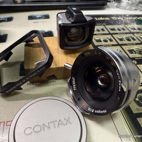 98-99% New Contax 16mm f/8 Hologon (M Mount) Lens set $9880. Only