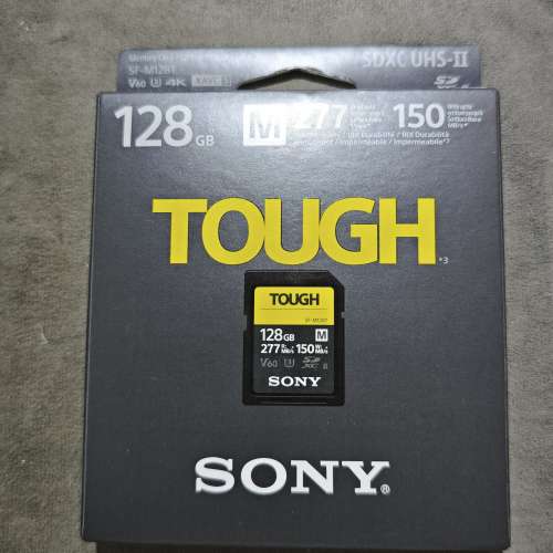 Sony SF-M Series Tough UHS-II SDXC記憶 卡 128GB [R:277 W:150](SF-M128T)  全新 ...