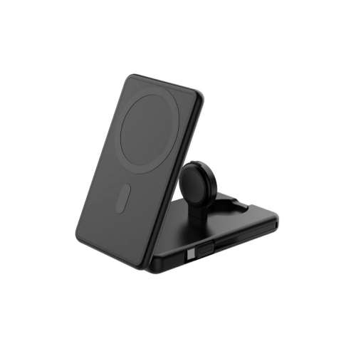 苹果手机手表三合一磁吸自带线充电宝可折叠磁吸无线充电器