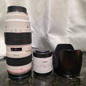 Canon EF 70 - 200 f2. 8 L +Canon Extender EF 2x III