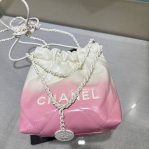 Chanel 漸變mini粉色 包包 新版高訂