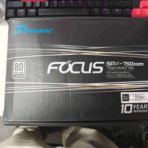 SEASONIC FOCUS 白金 PSU SPX-750W 白色 仲有5年內地保 ITX