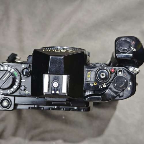 Canon A-1 佳能 A1 帶日曆後背 送電試機 連原廠手柄 菲林機 膠片機 film camera 90...