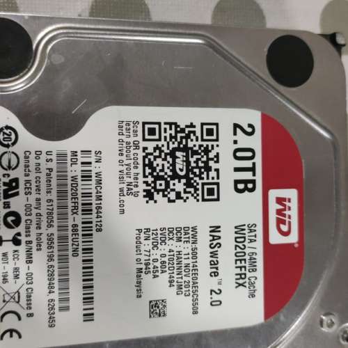 WD 2TB 3.5吋硬碟