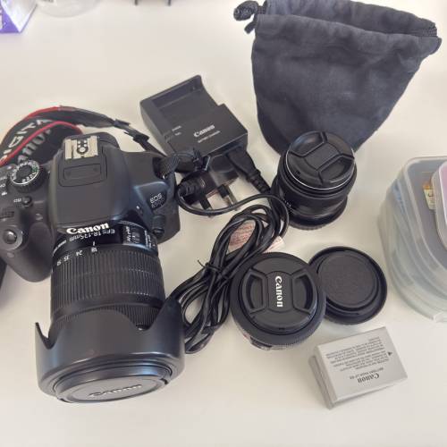 Canon 650D 18-135mm kit set 連2枝定焦鏡