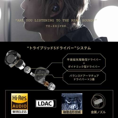 AVIOT TE-ZX1-PNK｜《ピエール中野》藍牙耳機
