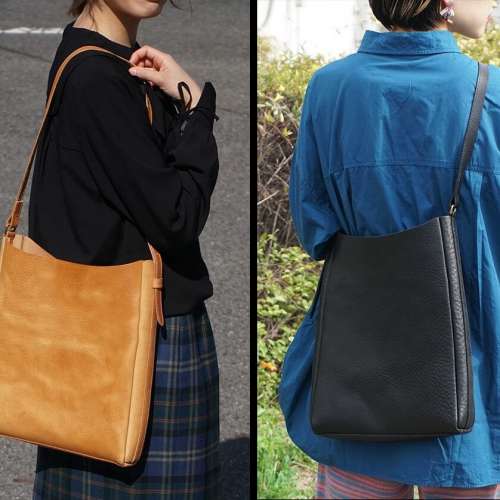 日本人手作 真皮單肩袋