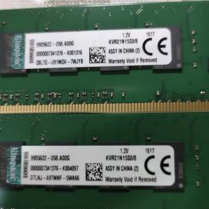 Kingston  Desktop Ram 8GBx2 共16GB DDR4 2133