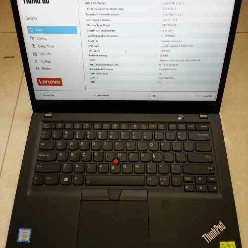 Lenovo TP T490s/14.1”LED/i5-8350U 1.70GHz/16GB DDR4 RAM/256GB M.2 SS/96%New NB