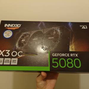 (港行有正本公司紙單)Inno3D Geforce RTX 5080 X3 OC 16GB DDR7