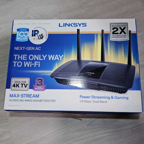 🌐Linksys【雙頻WIFI 5|AC1900】EA7500 MAX-STREAM Dual-Band Router 無線上網寬頻...