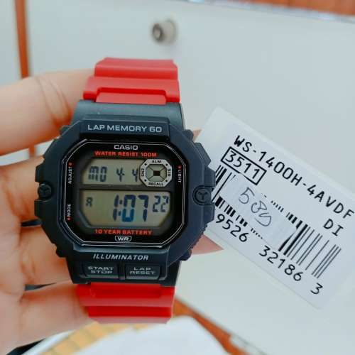 Montres Company 香港註冊公司 (32年老店) 卡西歐 CASIO 十年電池壽命 WS1400 WS-1...