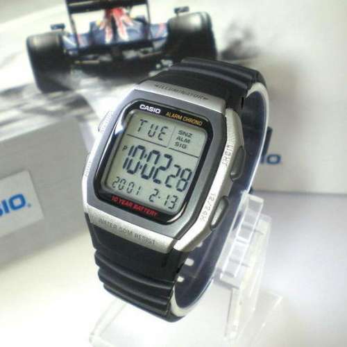 Montres Company 香港註冊公司(32年老店) 卡西歐 CASIO 十年電池壽命 黑銀色 W96 W...