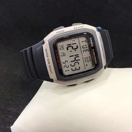 Montres Company 香港註冊公司(32年老店) 卡西歐 CASIO 十年電池壽命 黑銀色 W96 W...