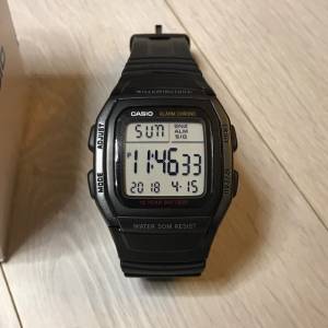 Montres Company 香港註冊公司(32年老店) 卡西歐 CASIO 十年電池壽命 黑灰色 W96 W...