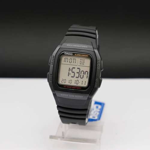 Montres Company 香港註冊公司(32年老店) 卡西歐 CASIO 十年電池壽命 黑灰色 W96 W...