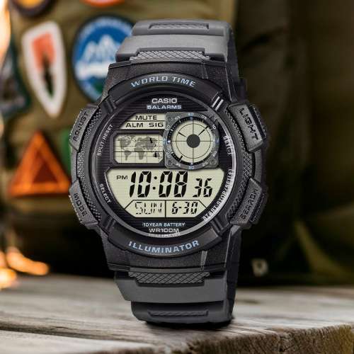 Montres Company 香港註冊公司(32年老店) 卡西歐 CASIO 十年電池壽命 100米防水 AE...
