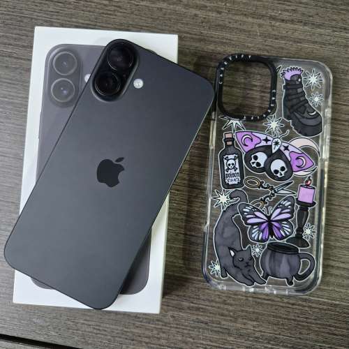 iPhone 16 plus 128gb,港版雙卡，完美冇花，電池健康度100,有套有貼全套齊！