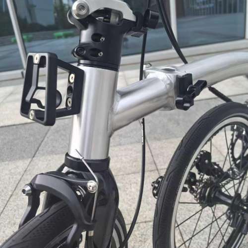 2025 最新拉絲銀色 紫色 ACEOFFIX C5 5速/7速 黑色碳前叉鋁合金折叠車 送前後蛙燈叮叮