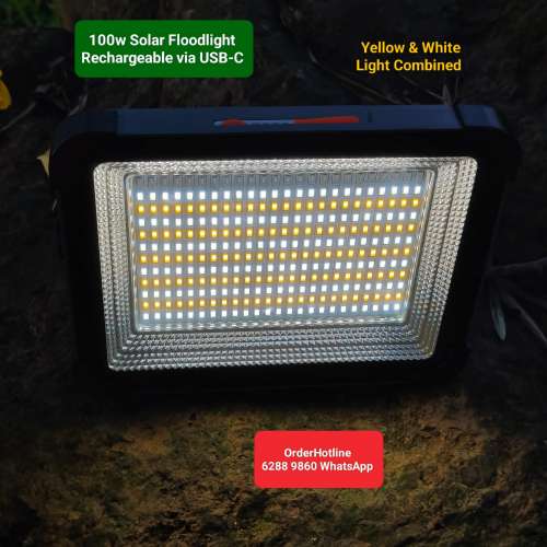 太陽能大光燈.露營燈(可利用太陽能或USB插蘇充電) Solar LED Floodlight. Recharge...