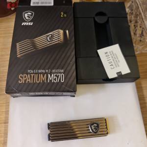 頂級pcie5.0微星spatium m570 2tb 硬盤，有保