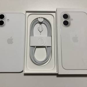 全新 iPhone 16 plus 256gb eSim+實體sim 無鎖 原裝無拆 澳版 white 一年保養 what...