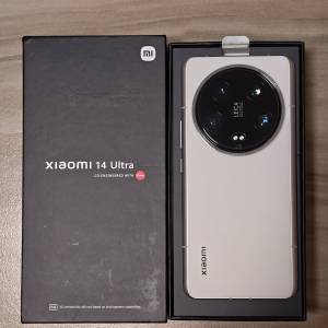 手機  Xiaomi 小米  小米 14 Ultra 16GB+512GB 白色 港行 99%新 連專業攝影套裝+ 6...