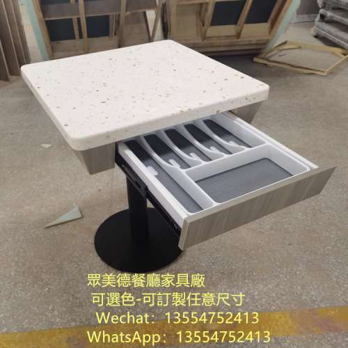 眾美德餐廳傢私，水磨石餐枱，大理石餐桌，港式餐廳桌子