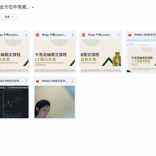 《Ringo Sir 全方位牛熊窩輪課程》《短炒波士Ringo Sir》