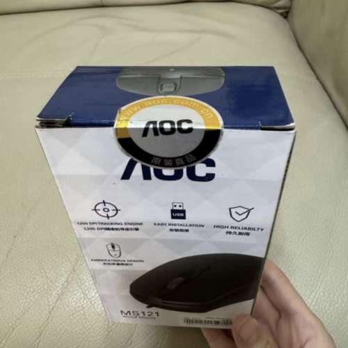 小米無線滑鼠 及 全新有線AOC mouse