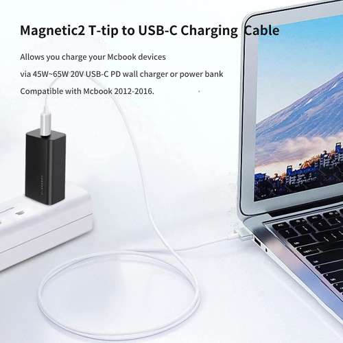 MagSafe 2 or 1 Charging Cable -Compatible w45W/60W/85W/100W Strong 🧲 Magnetic
