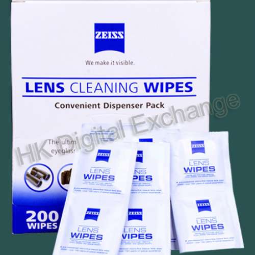 全新蔡司 Carl Zeiss 鏡頭清潔濕紙巾, 獨立包裝, 門市可購買, 順豐或7仔自取