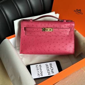 Hermes Kelly 鴕鳥皮