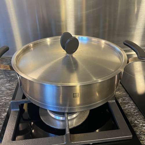 孖人牌不鏽鋼蒸煎焗鍋