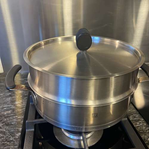 孖人牌不鏽鋼蒸煎焗鍋