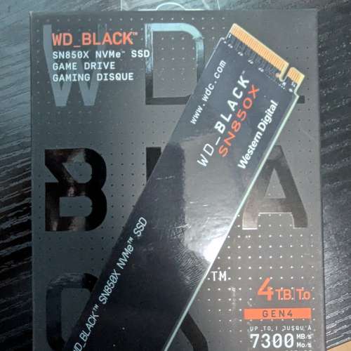 全新原封WD_BLACK SN850X NVMe SSD 4TB